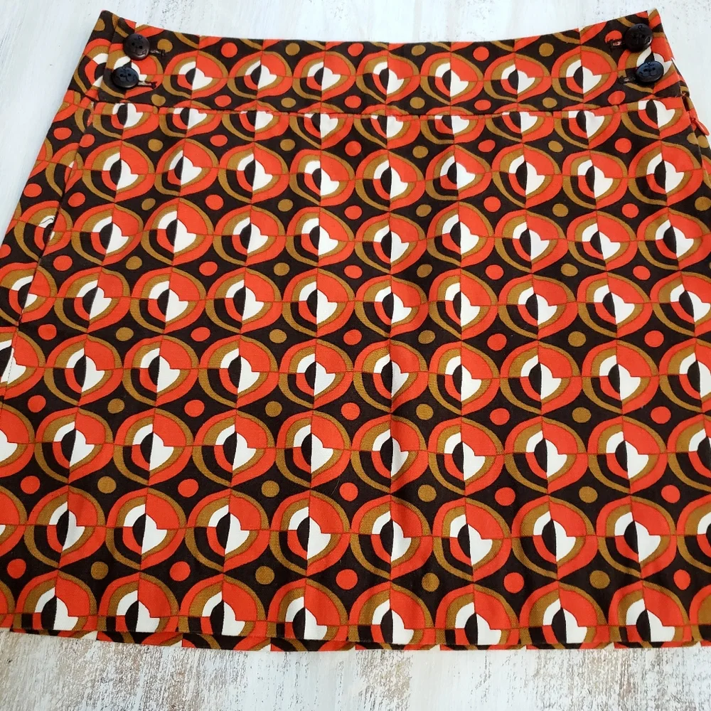 Nwot J. Crew  Abstract Geometrical Print Mini Skirt